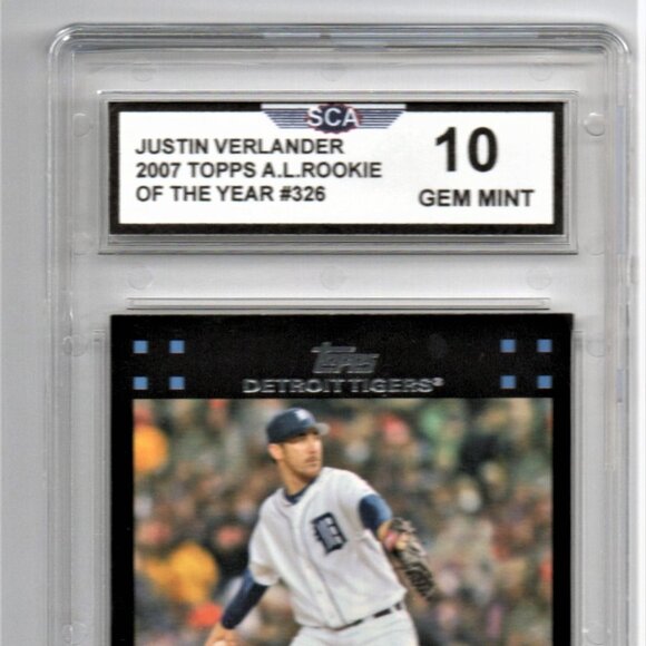 JUSTIN VERLANDER 2007 TOPPS A.L. ROOKIE OF THE YEAR CARD DETROIT TIGERS - Picture 1 of 1